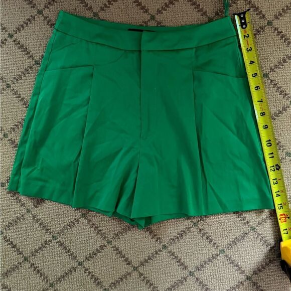 Zara emerald green satin shorts NWT S - Picture 3 of 9